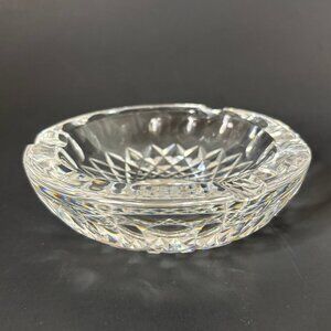 Vintage Waterford Crystal Round 4.75" Ashtray Slot 3 Heavy Thick